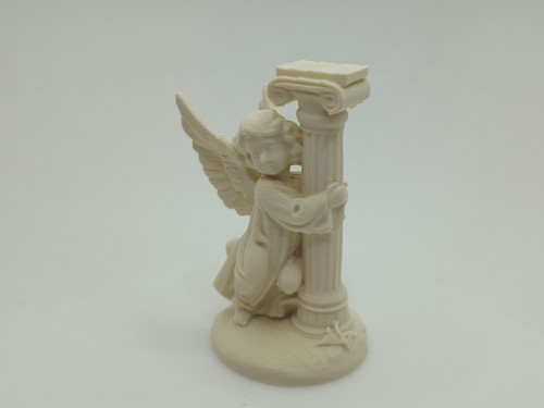Engelsfigur mit antiker säule - engelsfigur,