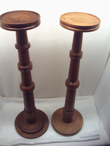 Holz blumensäule vintage - holz,